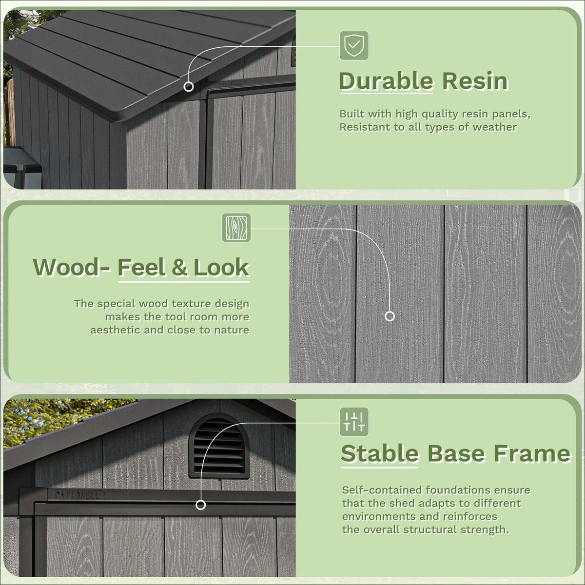 Patiowell 4x4 features