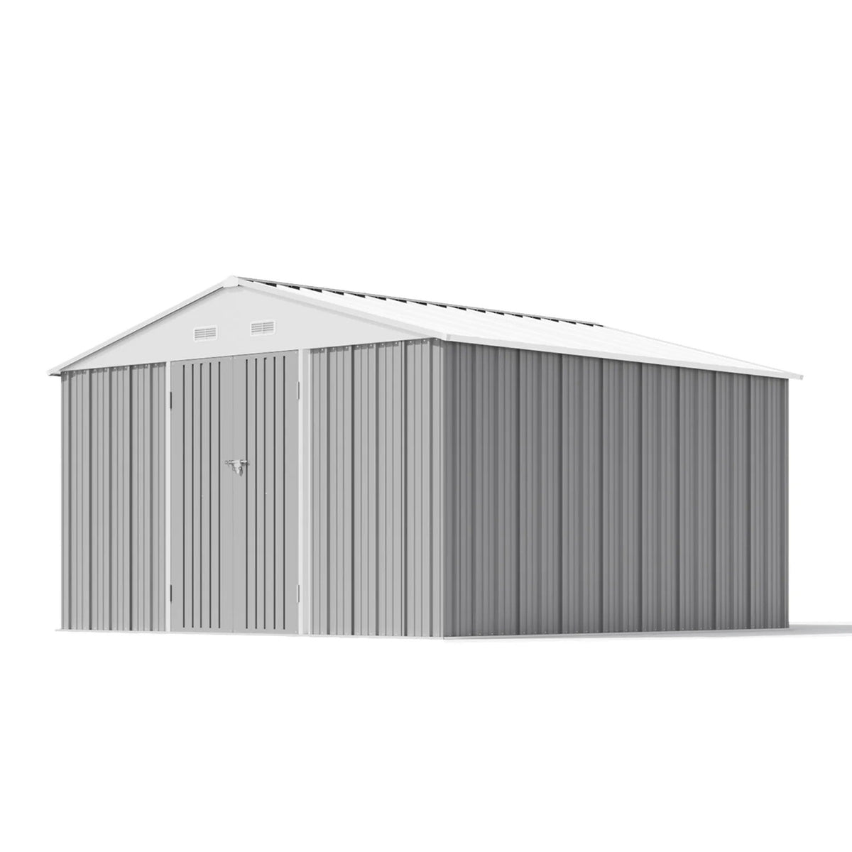 Patiowell 12x12 metal shed in grey