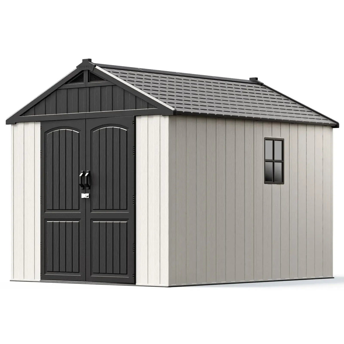 Patiowell Kick-it 8x10 shed in grey and white