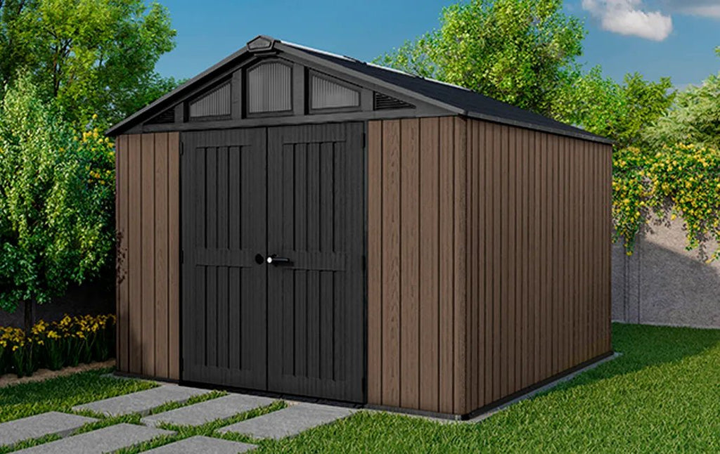 Keter Stronghold 10x11.5 in a garden