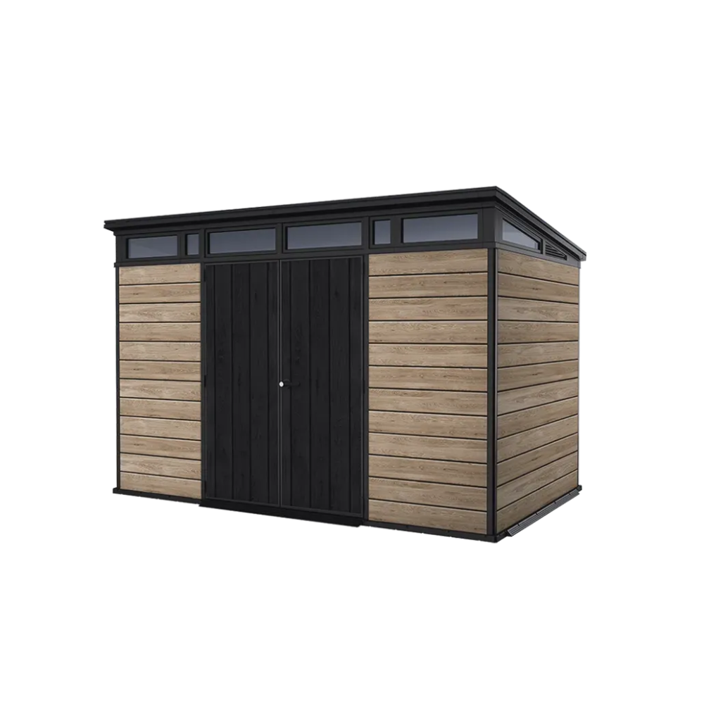 Keter Signature 11x7 shed in ashwood brown