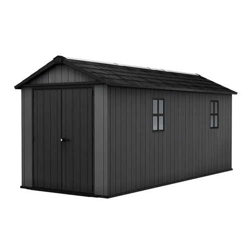 Keter Newton Plus 7.5x17 shed in graphite