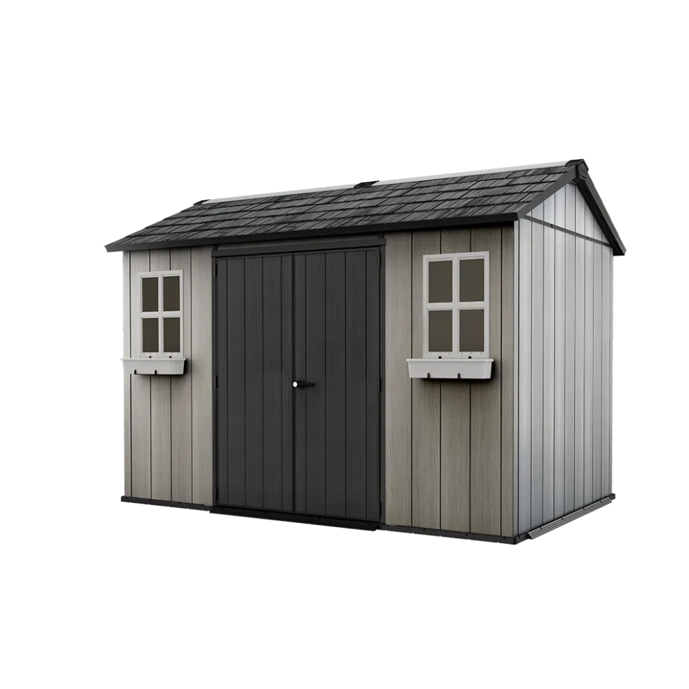 Keter Oakland 11x7.5 shed in grey