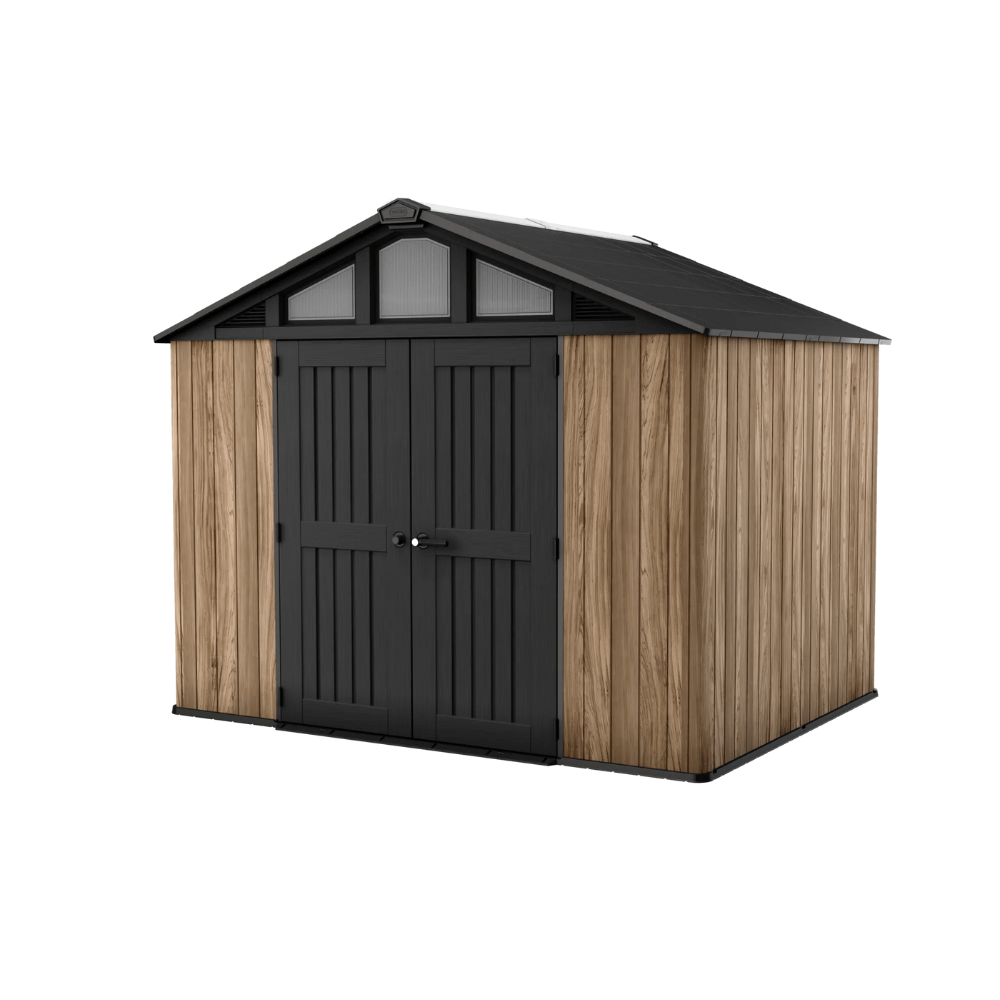 Keter Stronghold 10x8 shed in oak brown
