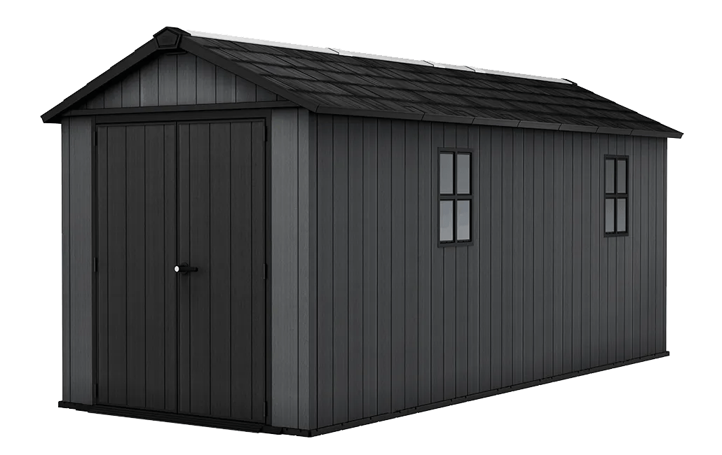 Keter Newton Plus 7.5x17 shed in grey
