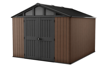 Keter Stronghold 10x11.5 shed in brown