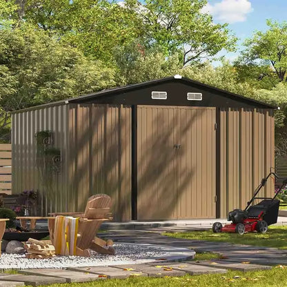 Patiowell 10x8 metal shed detail