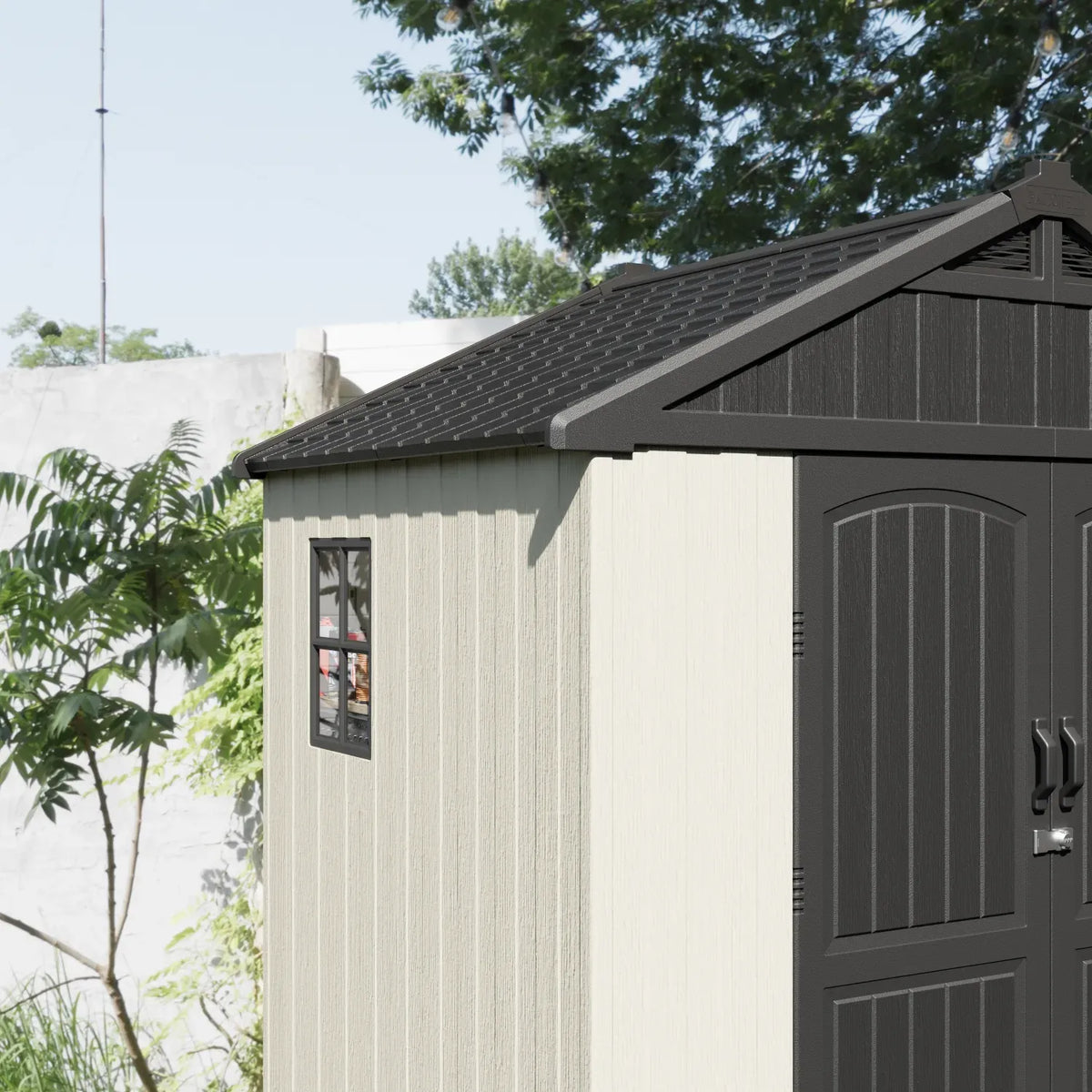 Patiowell 8x6 grey white with window