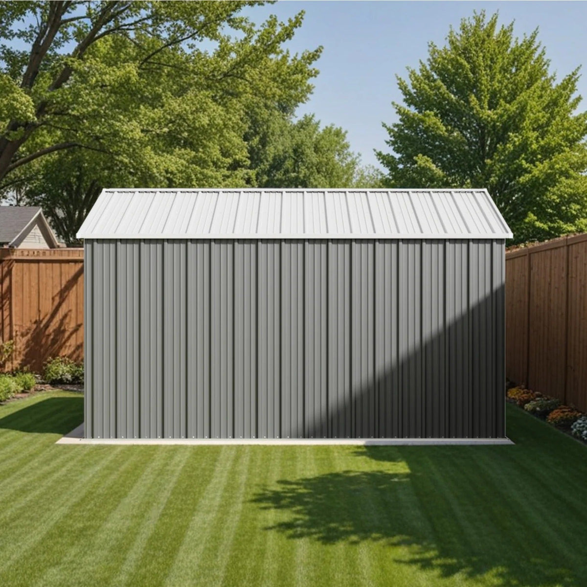 Patiowell 12x12 metal shed interior