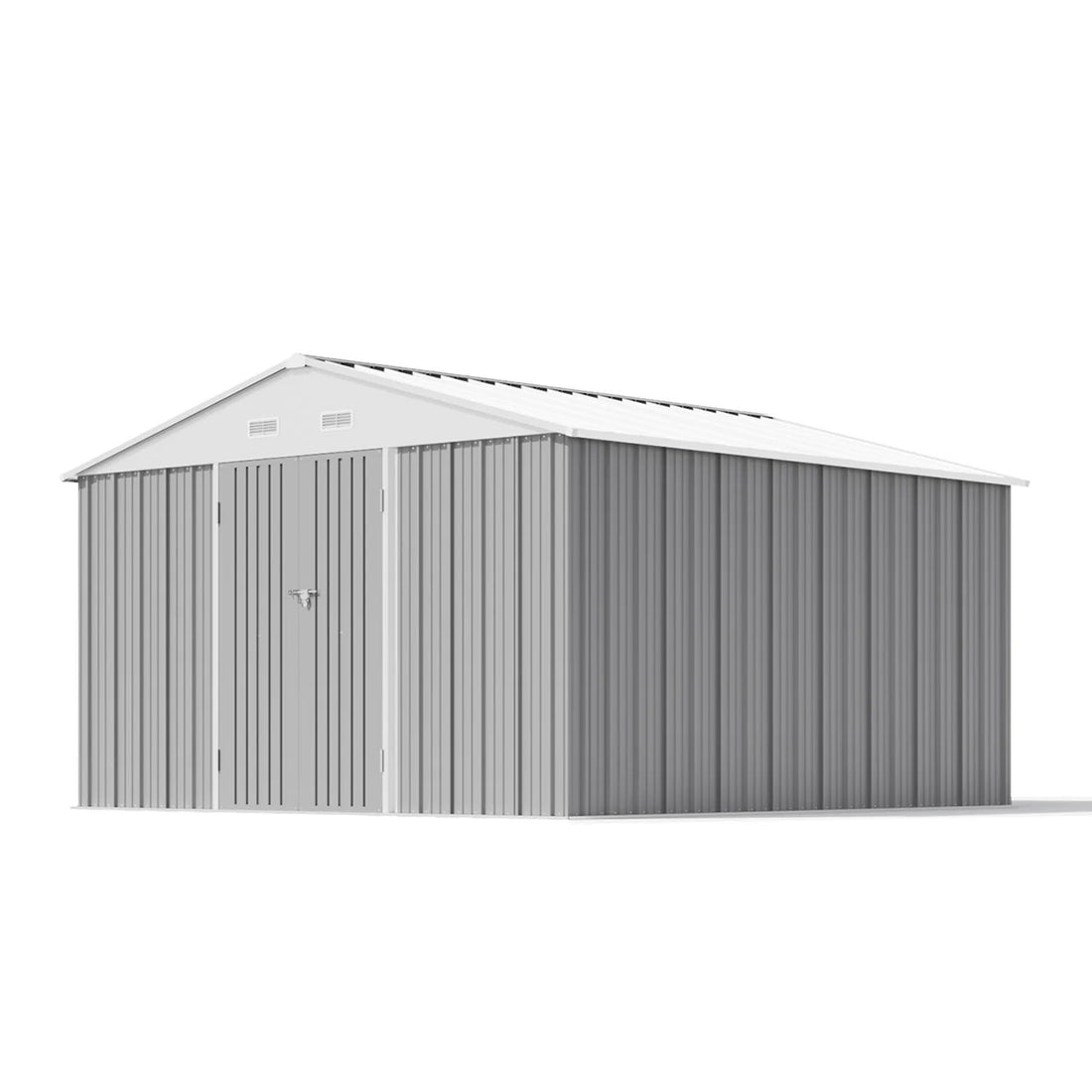 Patiowell 12x12 metal shed in grey