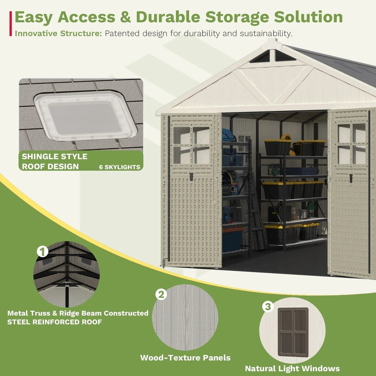 Patiowell 10x12 shed doors