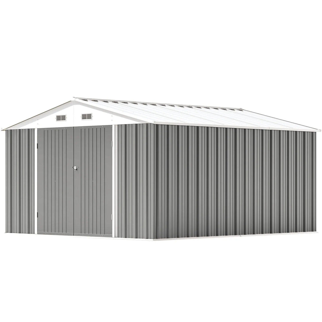 Patiowell 10x12 metal shed in grey