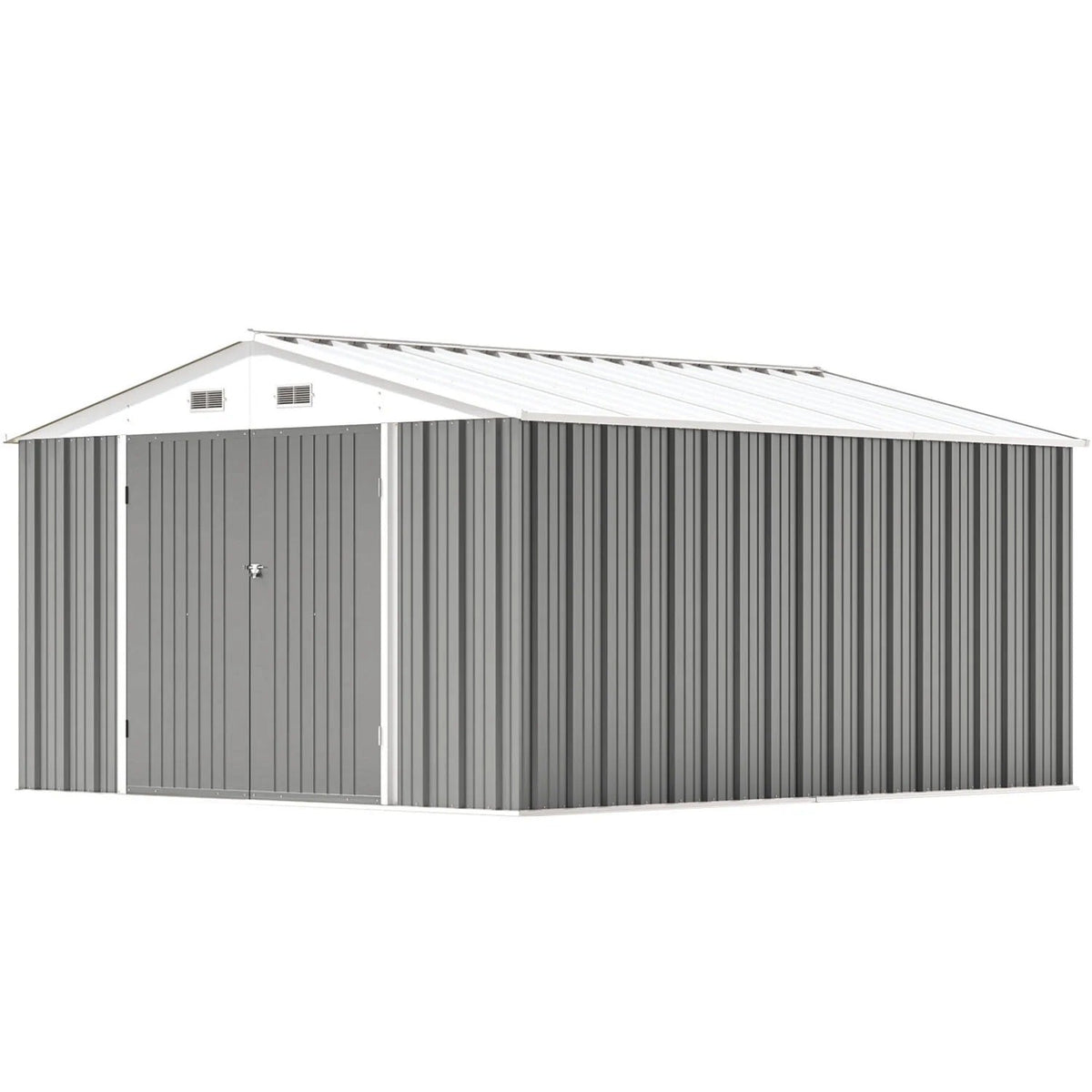 Patiowell 10x12 metal shed in grey