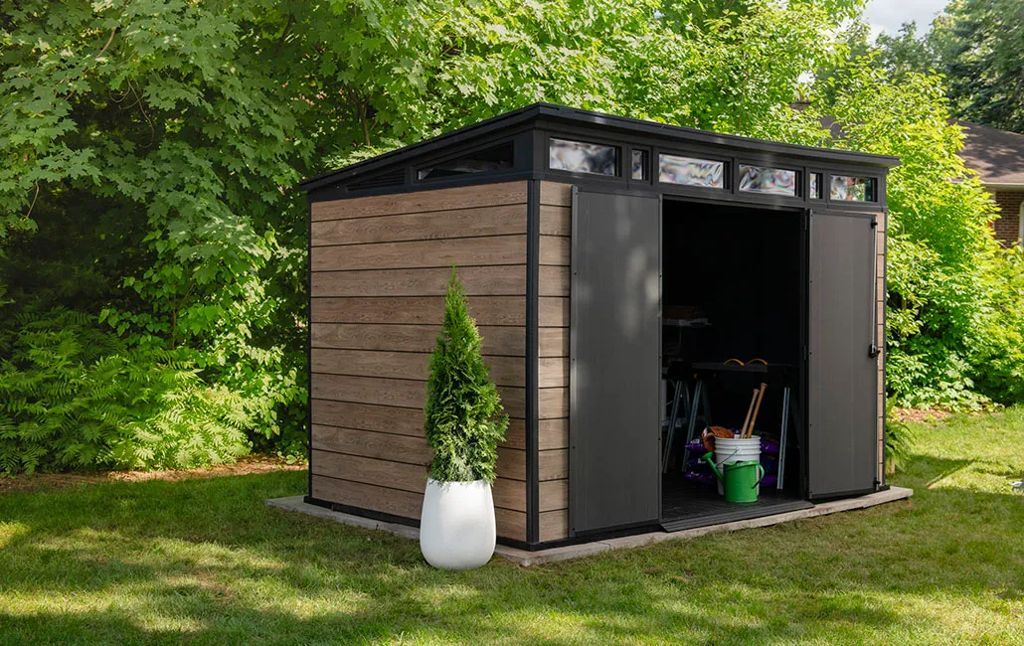 Keter Signature shed doors open