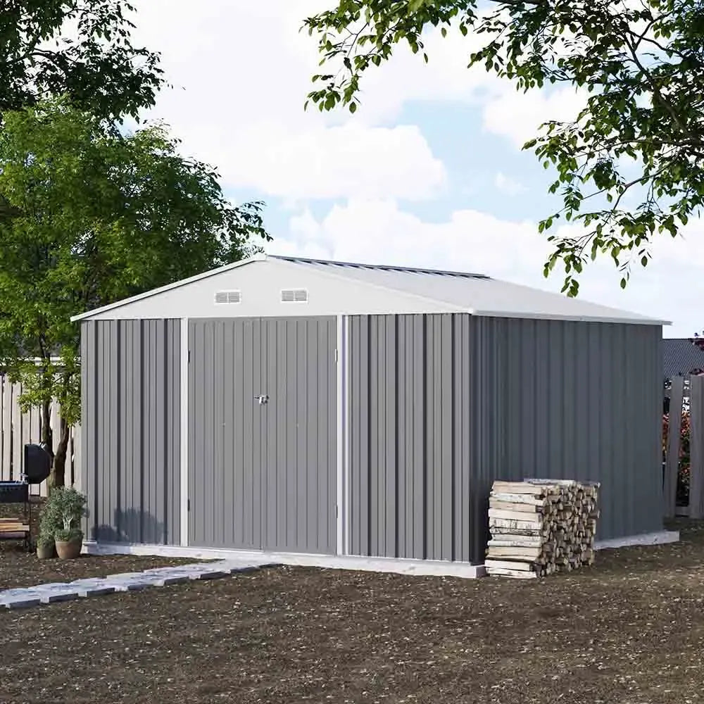 Patiowell 10x10 metal shed detail