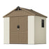 Patiowell Kick-it 8x6 shed in khaki and beige