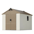 Patiowell Kick-it 8x10 shed in khaki and beige