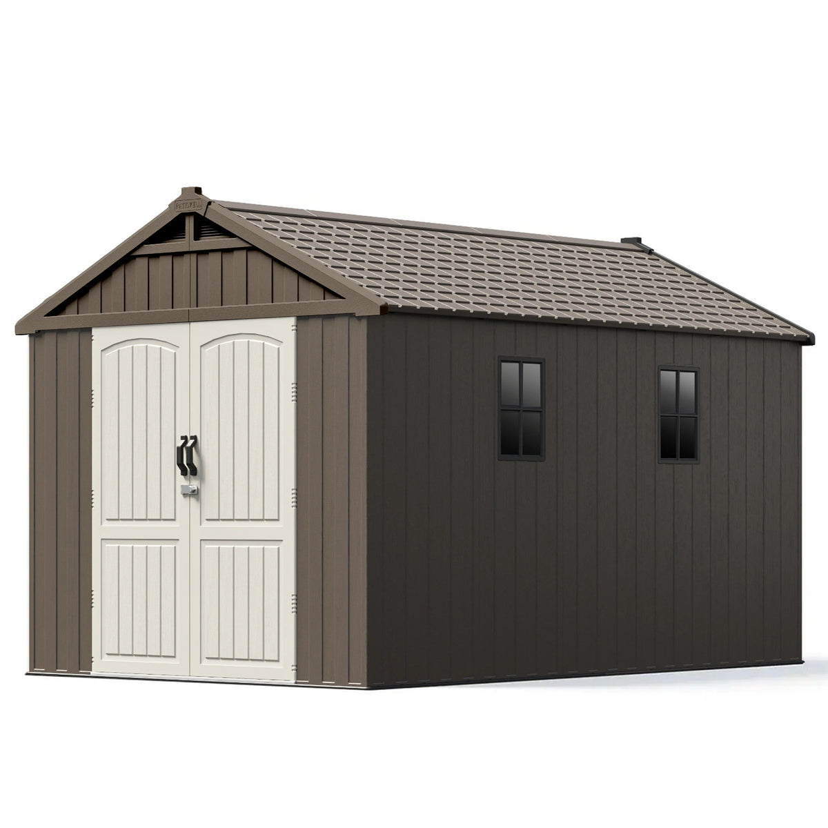 Patiowell Kick-it 8x12 shed in brown