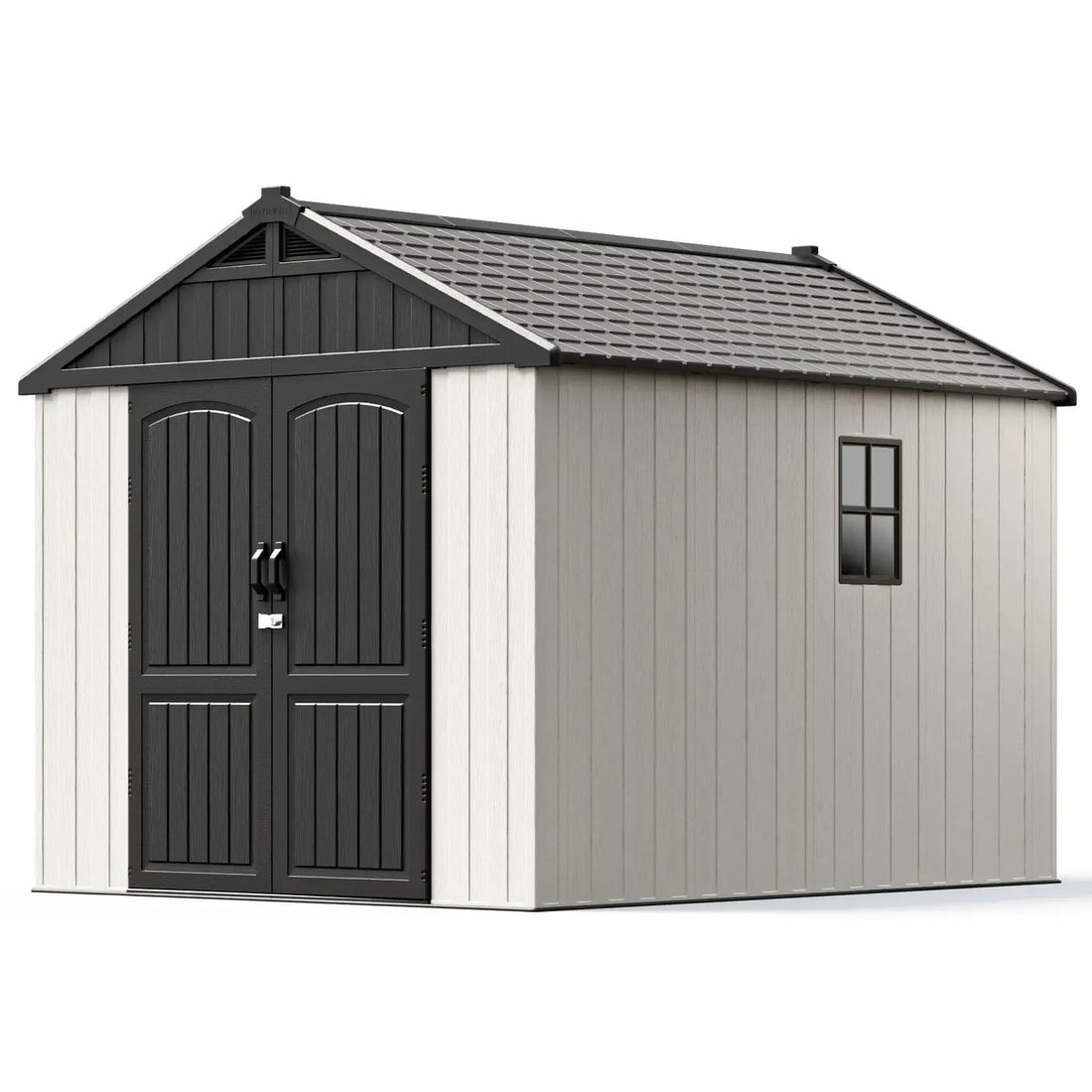 Patiowell Kick-it 8x10 shed in grey and white