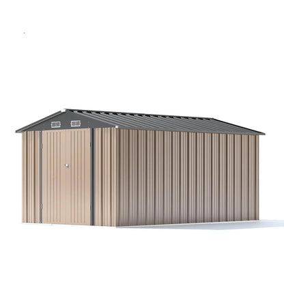 Patiowell 10x8 metal shed in brown
