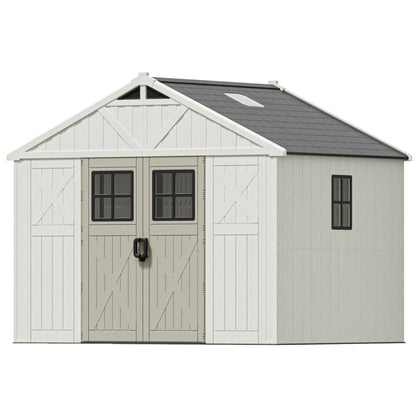 Patiowell 10x8 resin shed with skylight