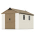 Patiowell Kick-it 8x12 shed in khaki and beige