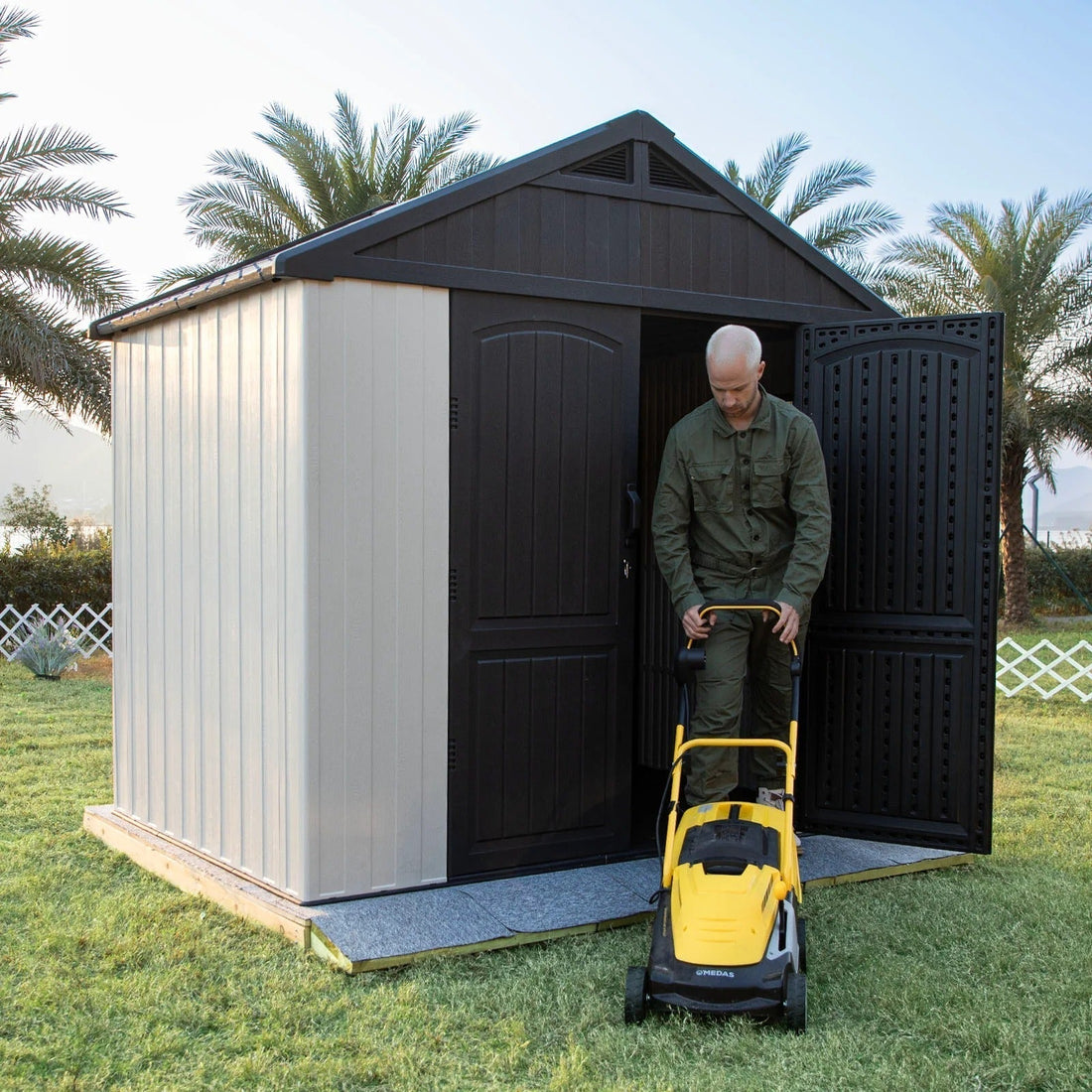 Patiowell 8x6 shed storing tools