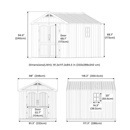 Patiowell 8x10 dimensions