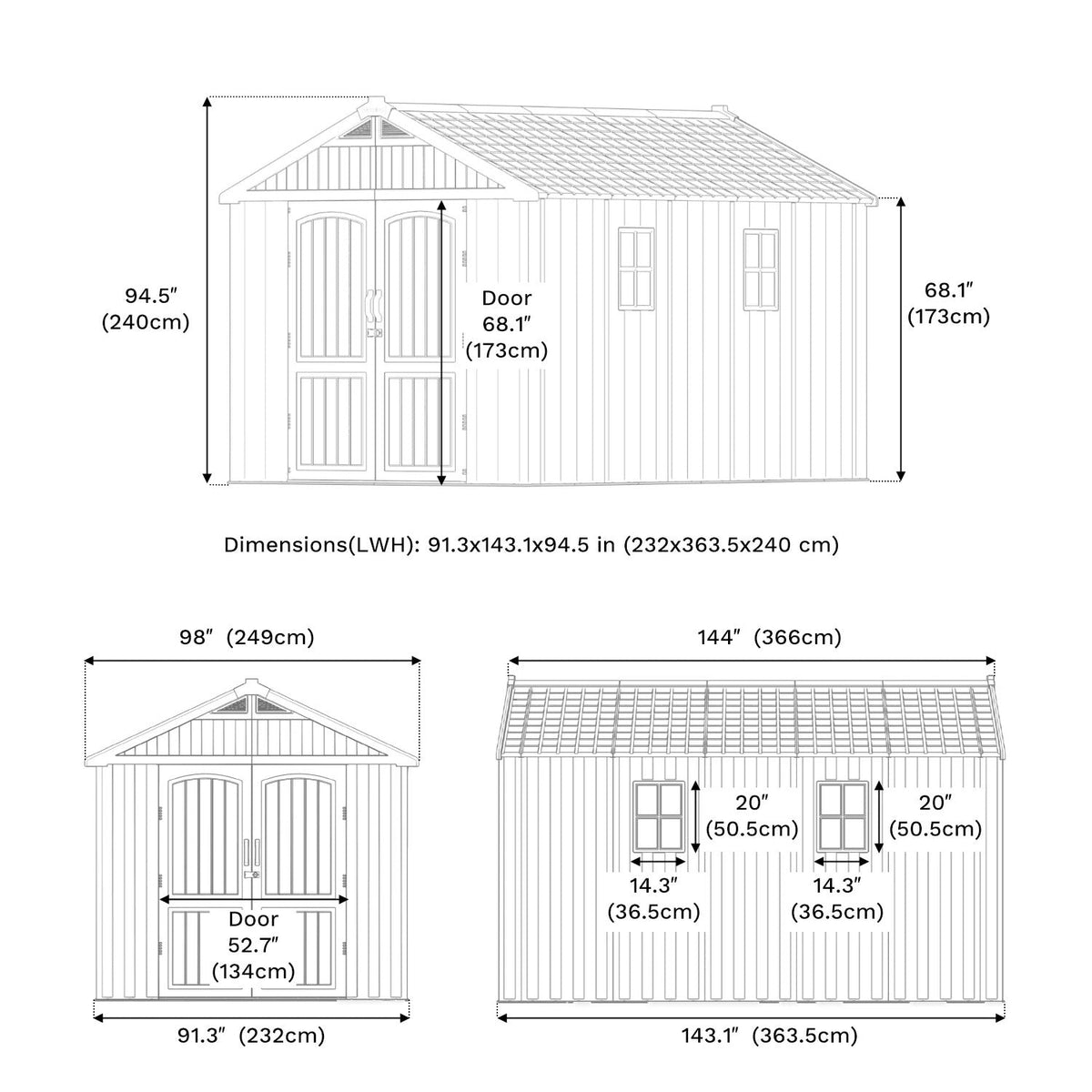 Patiowell 8x12 dimensions