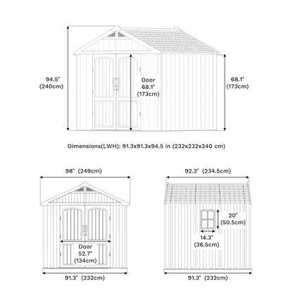 Patiowell 8x8 dimensions