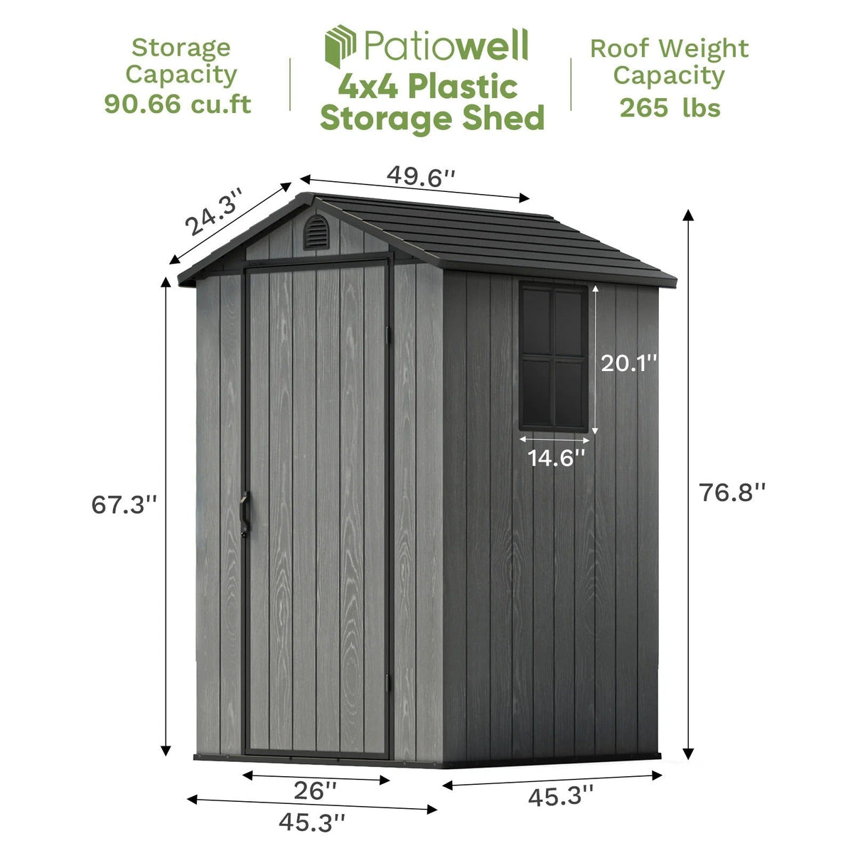 Patiowell 4x4 dimensions