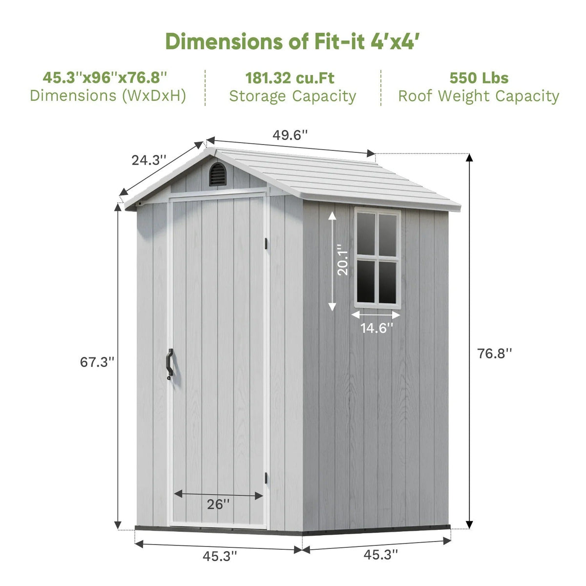 Patiowell 4x4 dimensions
