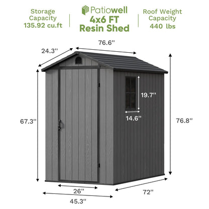 Patiowell 4x6 dimensions