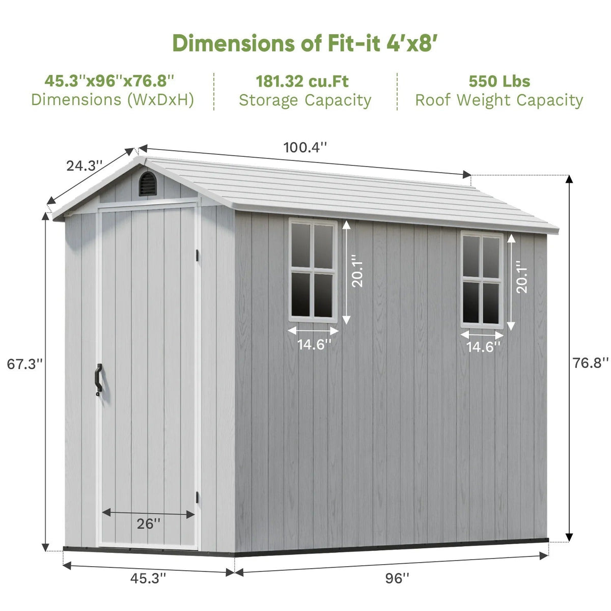 Patiowell 4x8 dimensions