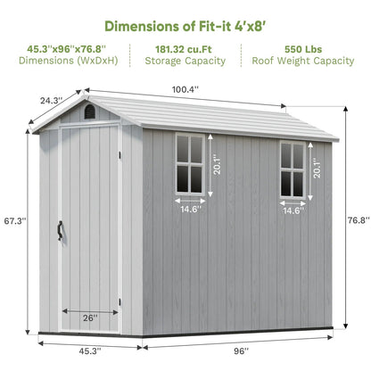 Patiowell 4x8 dimensions
