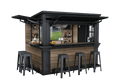 Keter Signature outdoor garden bar in walnut brown
