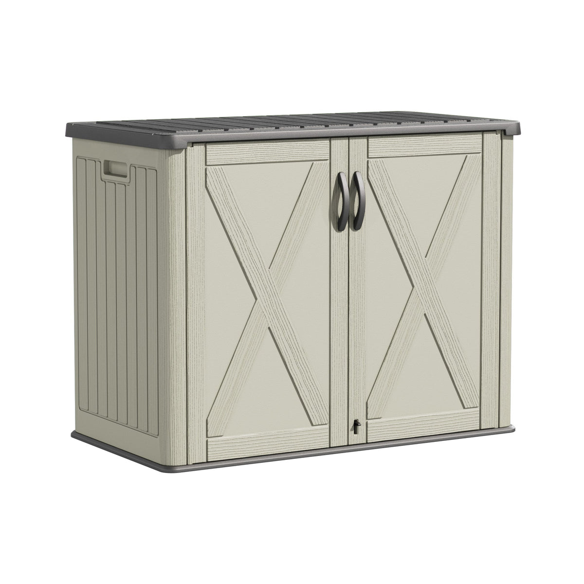 Patiowell 25 cu.ft outdoor storage cabinet in beige