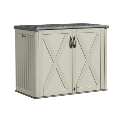 Patiowell 25 cu.ft outdoor storage cabinet in beige