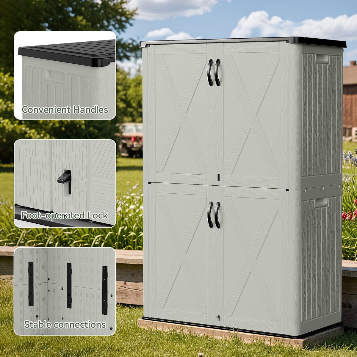 Patiowell cabinet features