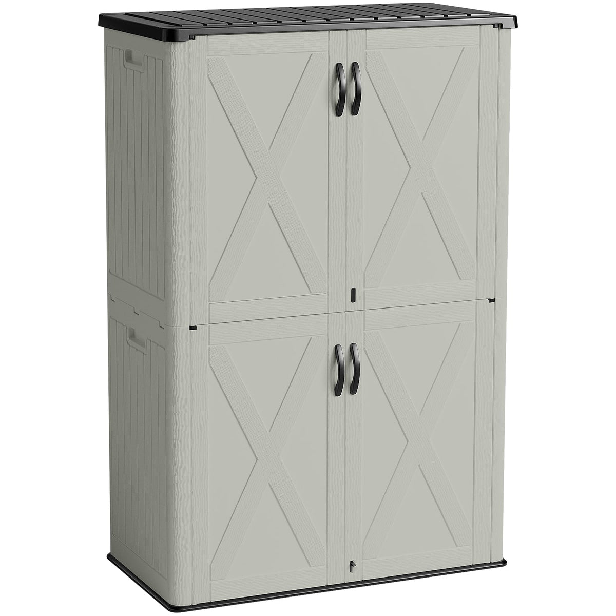 Patiowell 50 cu.ft outdoor storage cabinet in beige